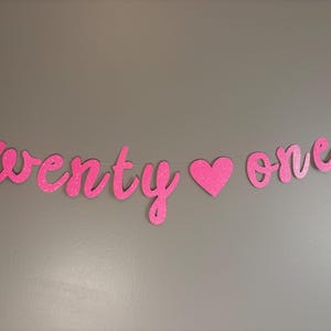 Glitter Twenty One Banner, Happy 21st Birthday Banner, 21st Birthday Banner, Twenty Glitter Banner, 21st Birthday Decorations, Custom Name