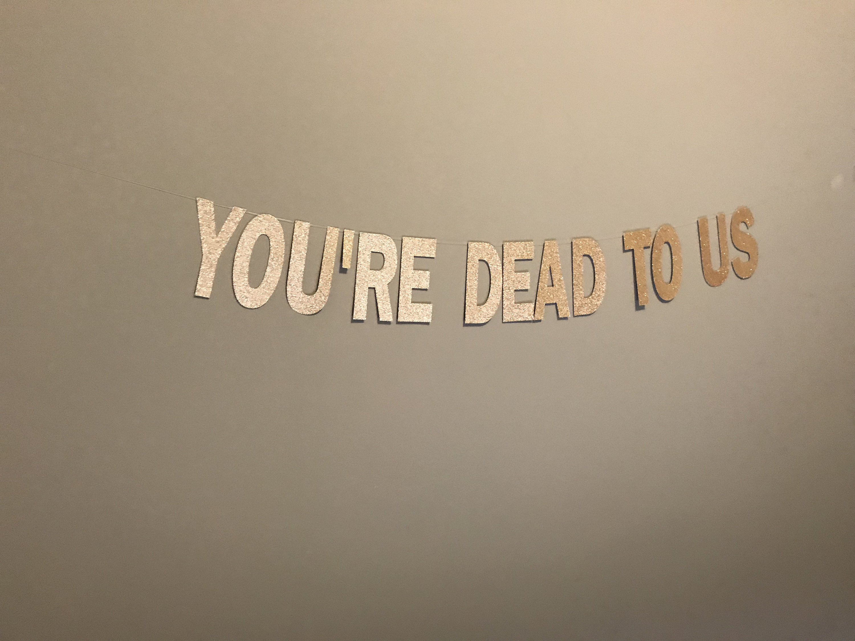 You're Dead to Us You're Dead to Us Banner Funny - Etsy