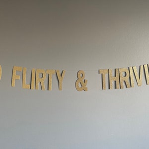 30th Birthday Decorations, 30 Flirty and Thriving Banner, 30th Birthday Banner, Thirty Flirty Thriving, 30th Birthday, 30 Banner