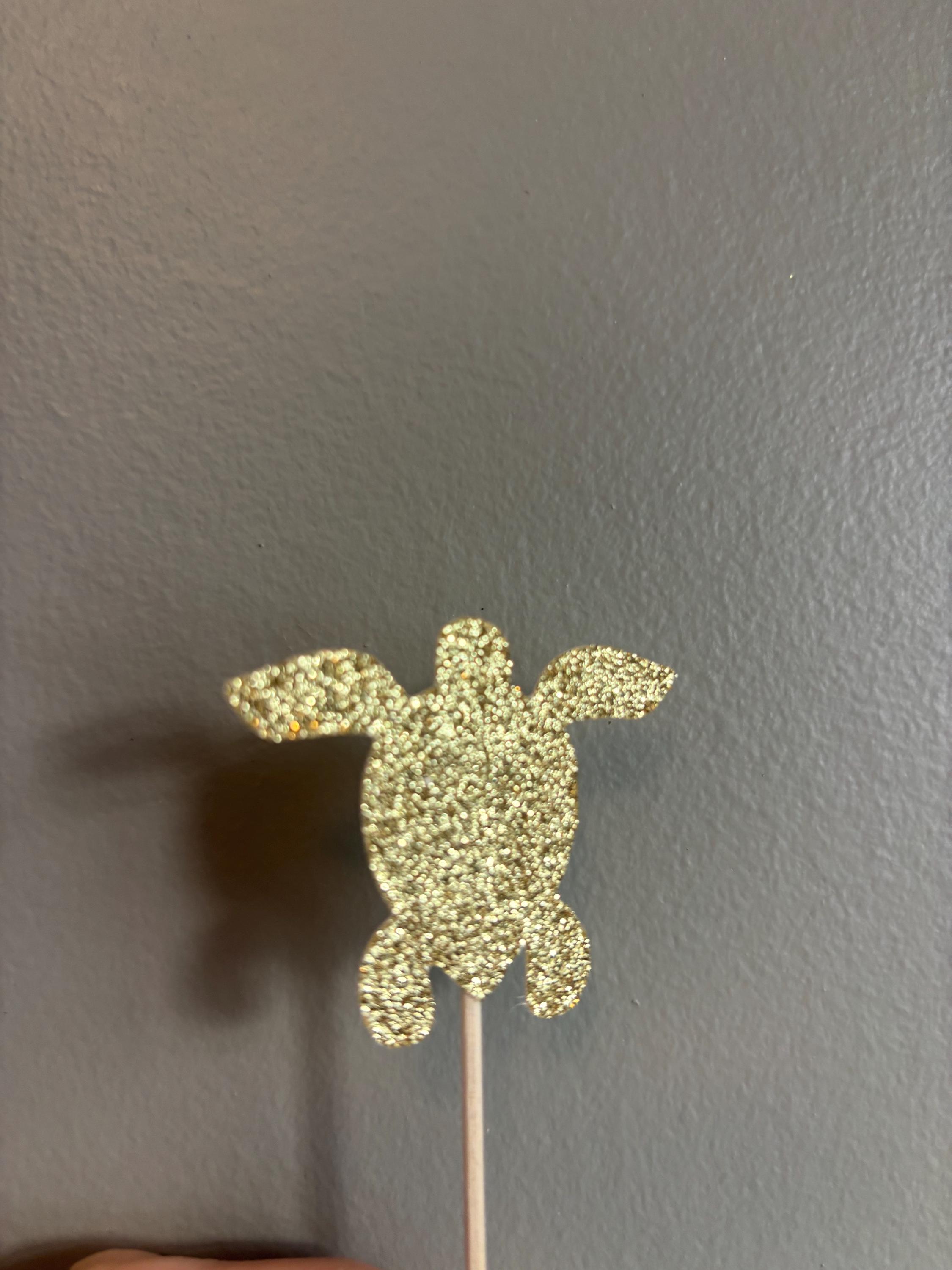 Rsstarxi Cupcake-Topper Mit Schildkröten-Motiv – 30 Stück, 5–12 Cm | Für Unterwasser-Party, Geburtstag