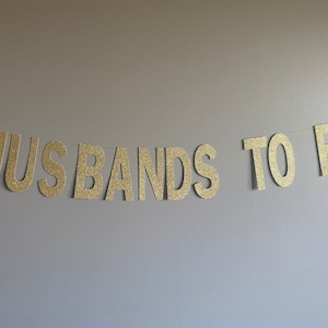 Husbands To Be Banner: Glitter Gay Wedding Shower Decor
