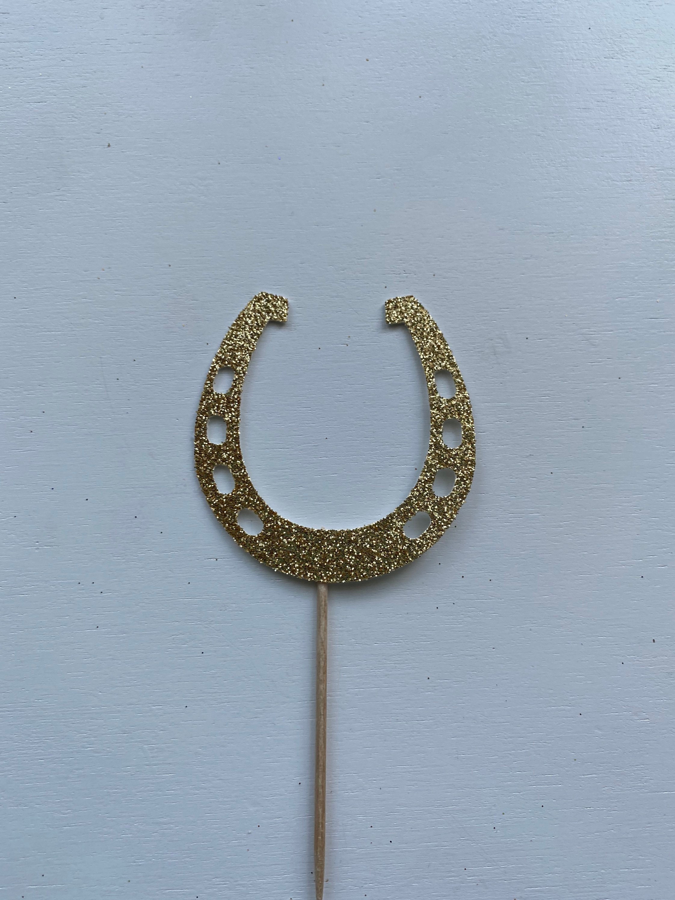 Horseshoe Cupcake Toppers Horseshoe Party Decor Derby Etsy
