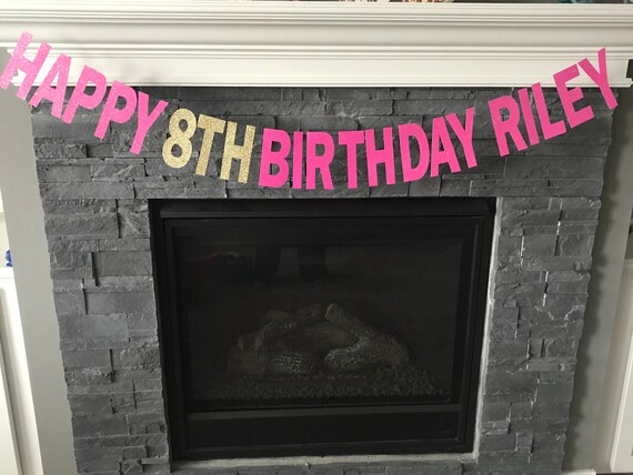 Happy Birthday Banner Happy Birthday Sign Birthday Banner Etsy