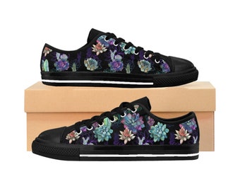 Canvas High Top Sneaker Casual Skate Shoe Mens Womens Colorful Cacti Cactus Flower Canvas High Top Sneaker Casual Skate Shoe Mens Womens Colorful Cacti Cactus Flower