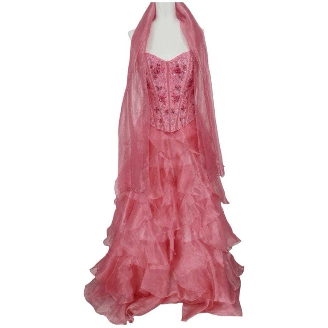 strapless open back dress Odella Strapless Corset Top Fuchsia