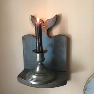 Colonial style whale tail candle shelf image 1