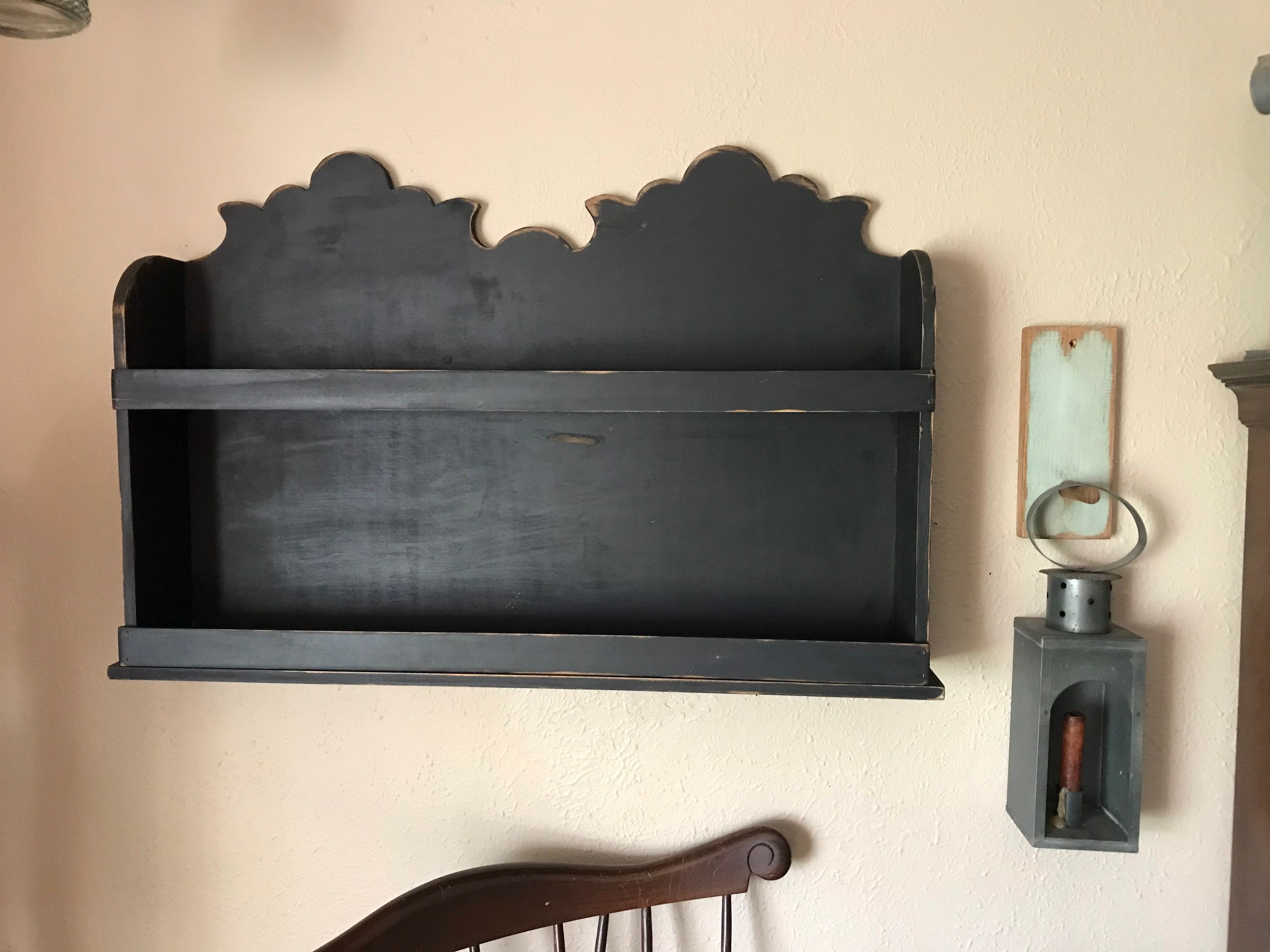 Primitive colonial style wall cupboard shelf Etsy