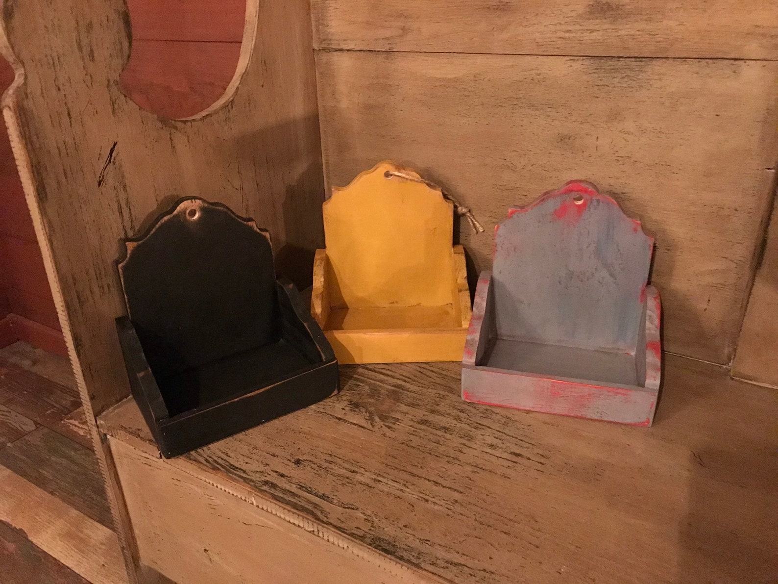 Primitive colonial candle box Etsy