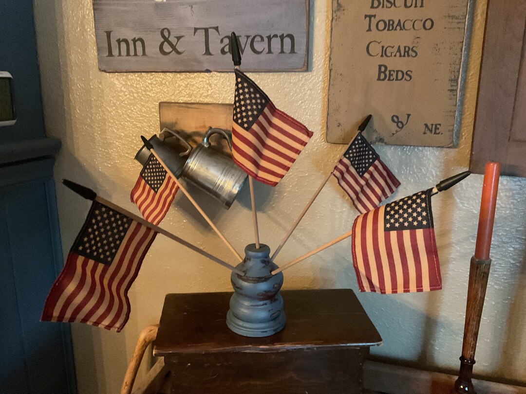 Colonial Style Table Top Flag Holder Etsy