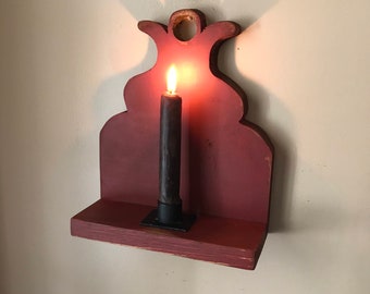 Colonial style tulip top candle sconce