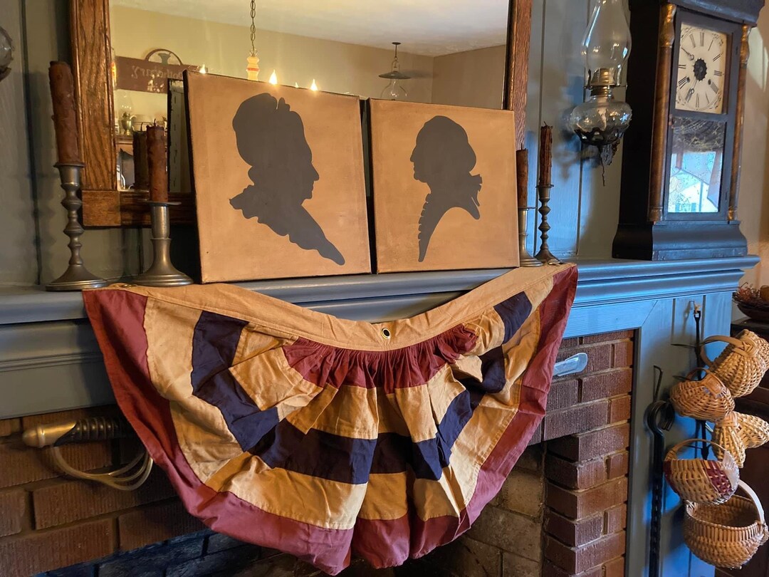 Large George and Martha Washington Silhouette Pair - Etsy