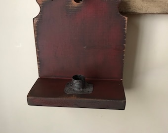 Primitive hanging candle holder