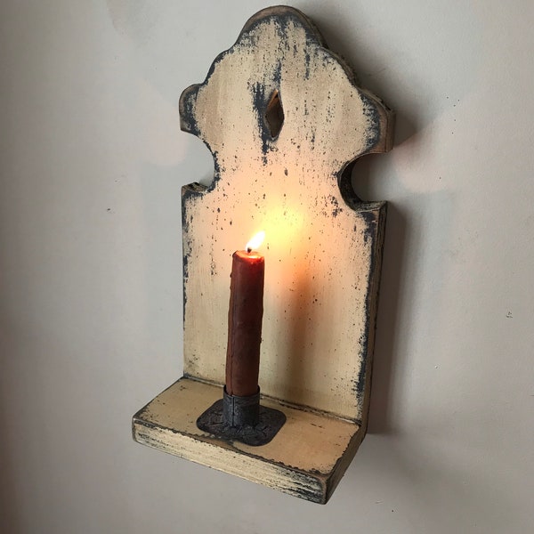 Primitive candle sconce