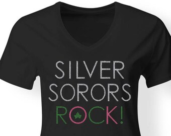 Alpha Kappa Alpha Silver Soror Shirt AKA Silver Soror Afro | Etsy