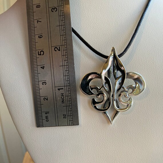 Fleur De Lis Large Celtic Knot Sterling Silver Pendant - Etsy
