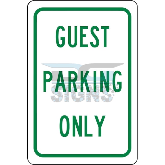 Welcome Guest Parking Right Arrow 8x12 Aluminum Sign Made in USA UV Protctd