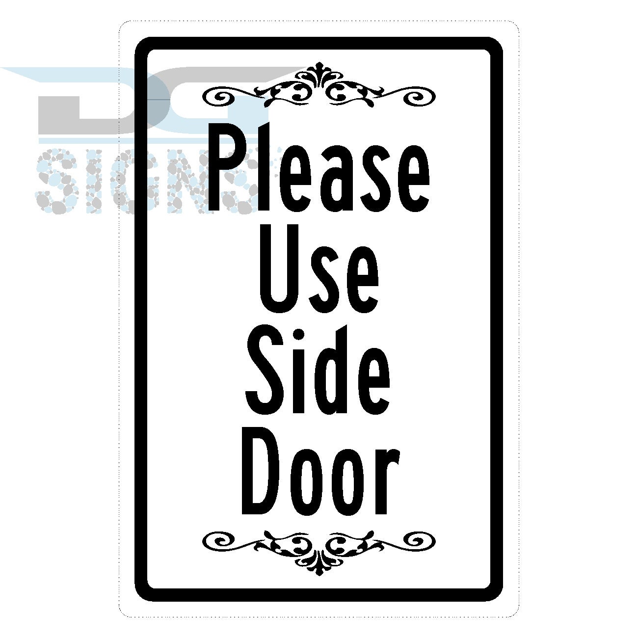 Please use side door aluminum sign 8x12 etsy