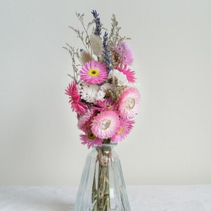 Pink and purple dried flower arrangement image 2