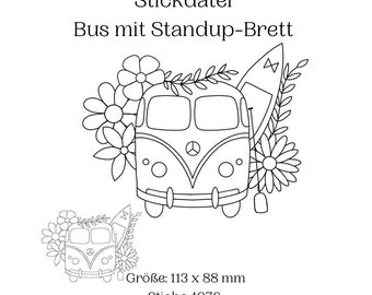 Stickdatei - Bus mit SUP -