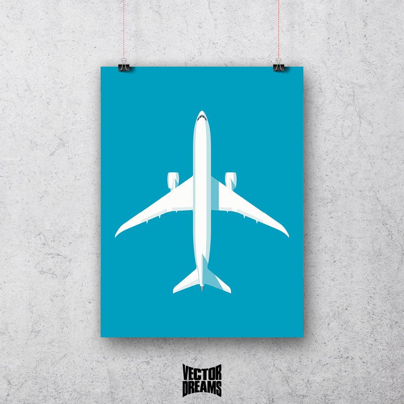 Boeing 787 Dreamliner Passenger Jet Airliner Aircraft Poster Etsy