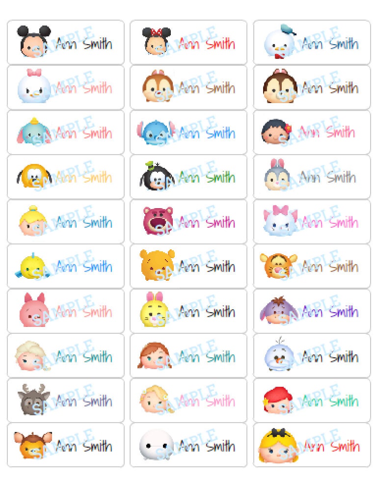 tsum tsum characters list