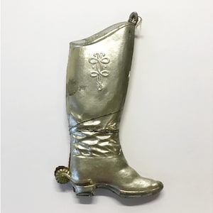 Dresden Cardboard Christmas Tree Ornament Boot 1900 German Antique