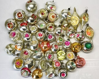 ソビエト　ガラスオーナメント　アコーディオンくまさん　クリスマスオーナメント ヴィンテージガラスクリスマスオーナメント：ソ連の