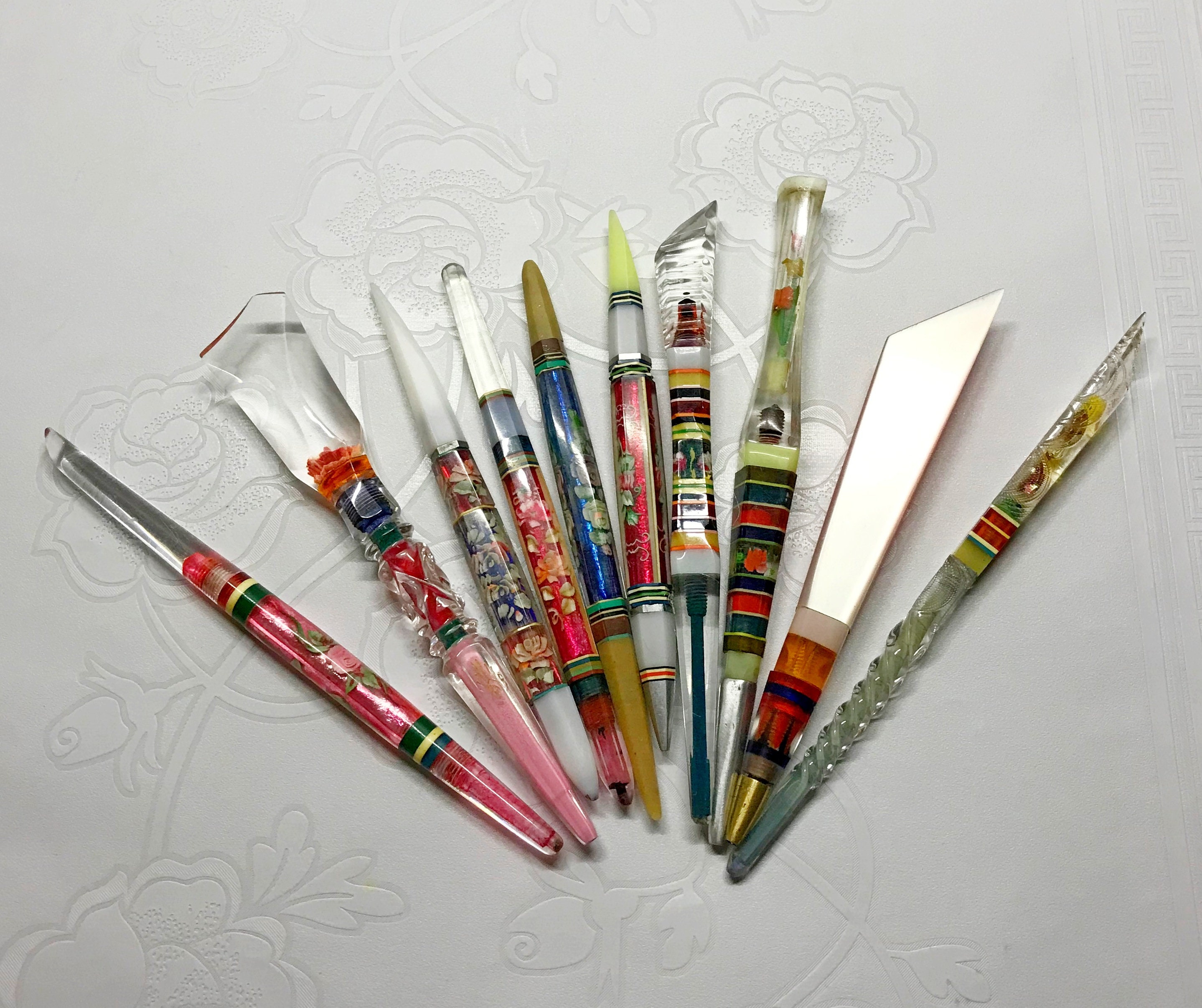 Soviet Prison art plexiglass pen - USSR Prisoner creativity