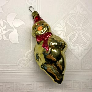 Vintage Glass Pig Ornament USSR Christmas Tree Decoration