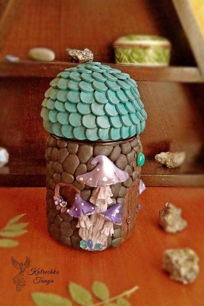 Kitchen jar fairy house polymer clay decoration sugar Etsy