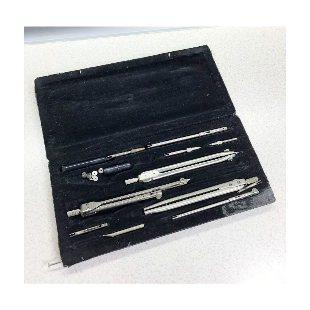 Soviet Writing Instruments Soviet Case of Drawing Instruments USSR Tools Drawings - Etsy