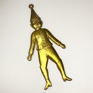 Dresden Cardboard Christmas Tree Ornament The Man in the Cap 1900 German Antique