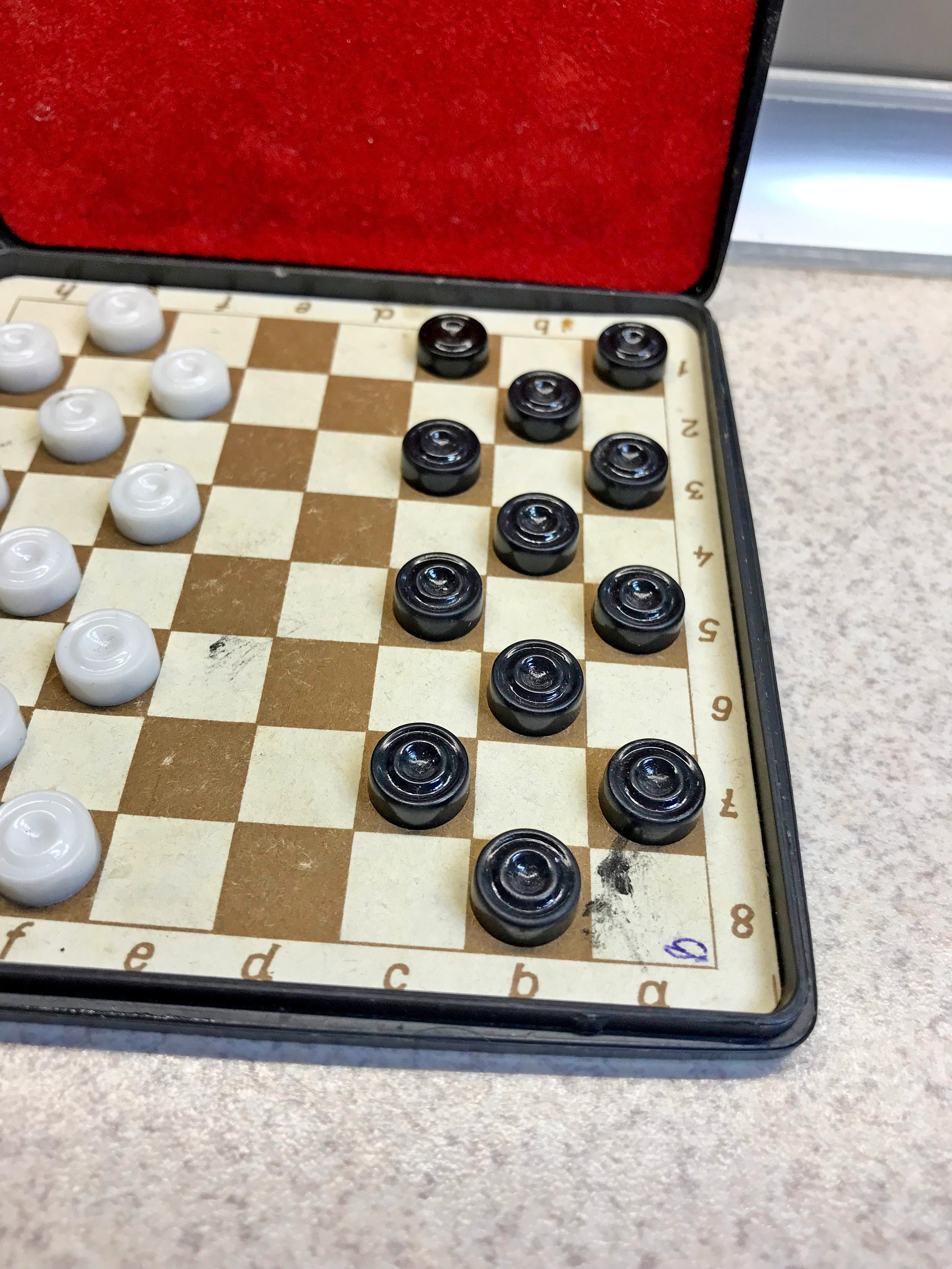 Ukraine Vintage Travel Checkers Set Pocket Checkers Etsy UK