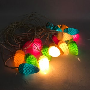 Vintage USSR Christmas Tree Garland Cone-Shaped Lights