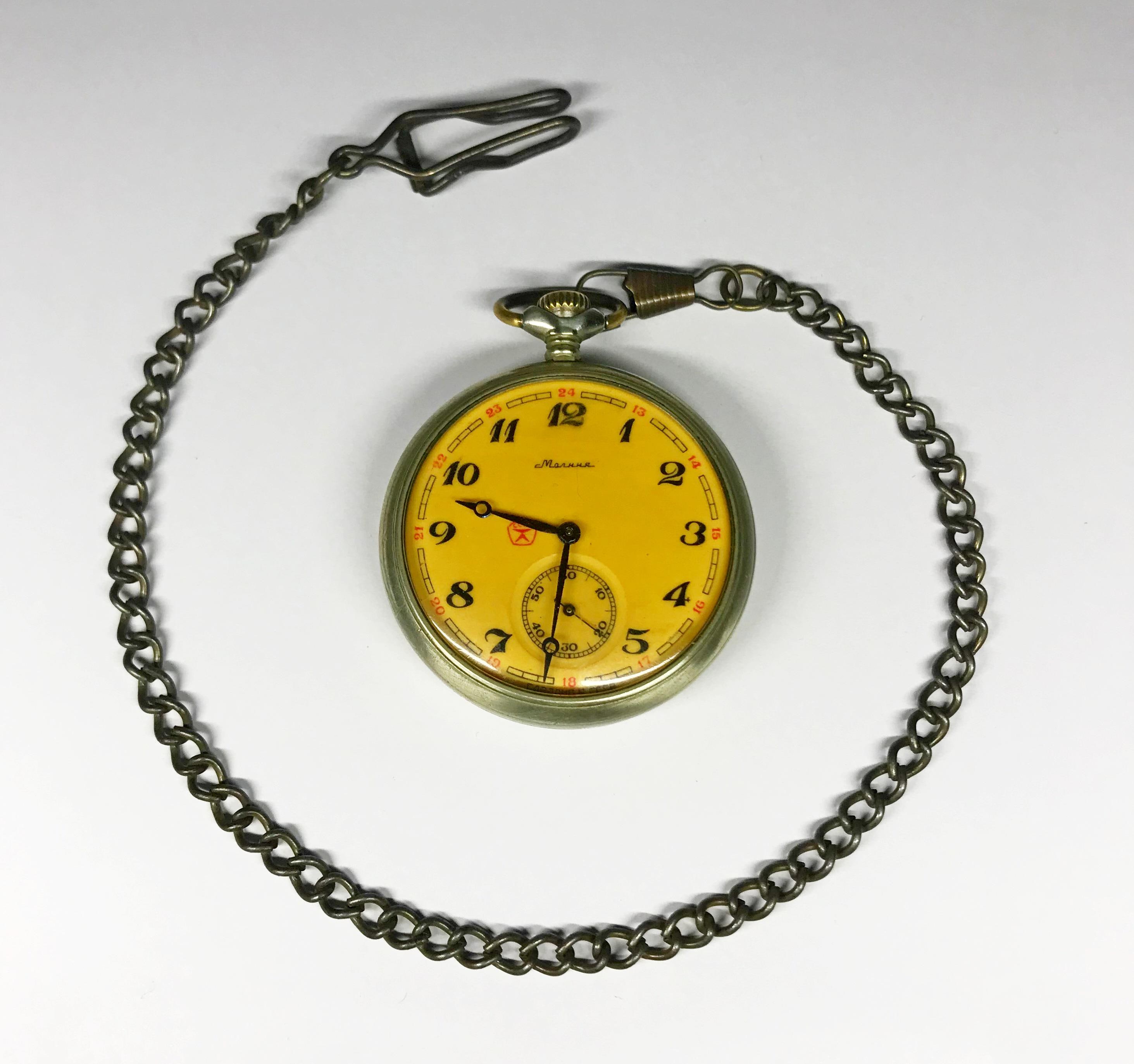 molnija pocket old russian pocket watch Molnija Pocket Watch Value Soviet Vintage Pocket Watch Molniya Tale Of The  Urals With Box And Chain Watch Lightning USSR