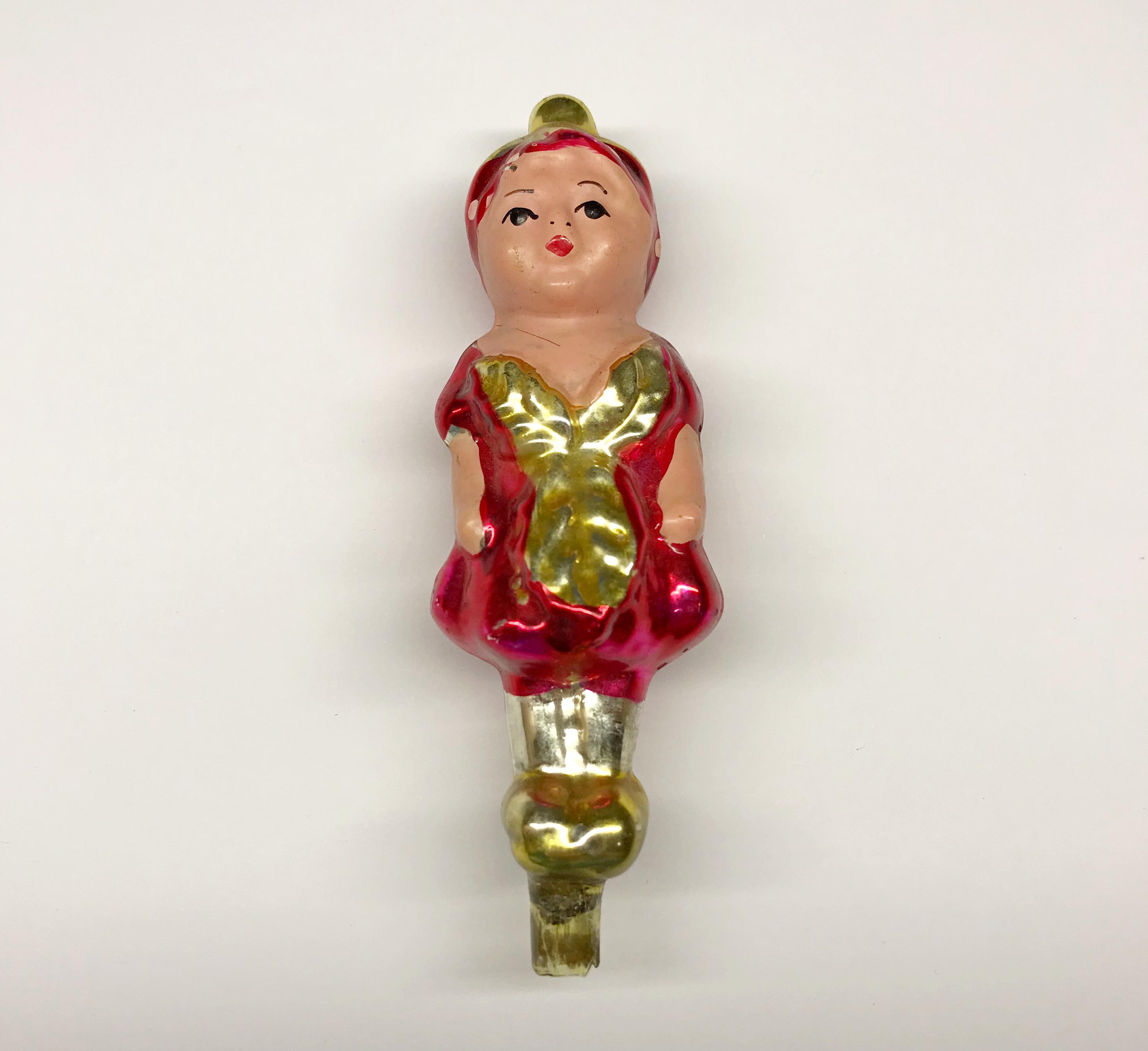 ヴィンテージガラス製イチゴ少女オーナメント – クリスマス