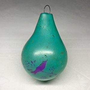 Vintage Glass Christmas Tree Ornament Lamp USSR Decoration 1970s
