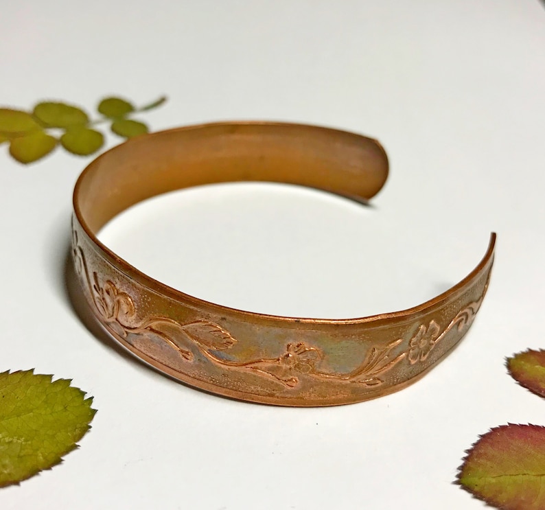 Soviet copper bracelet old copper bracelet cooper Cuff Bracelet russian jewelry USSR copper bracelet with pattern vintage jewelry