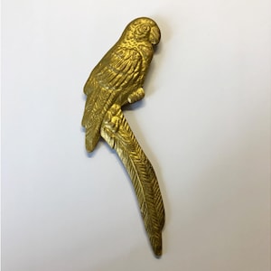 Dresden Cardboard Christmas Tree Ornament Parrot 1900 German Antique