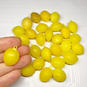 Vintage USSR Plastic Christmas Ornaments: Malyutka Lemon, 1970s