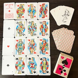 Vintage speelkaarten - Vintage speelkaarten 1992 - Dek van 54 kaarten - vintage set speelkaarten - Kaartspellen - verkoper Oekraïne