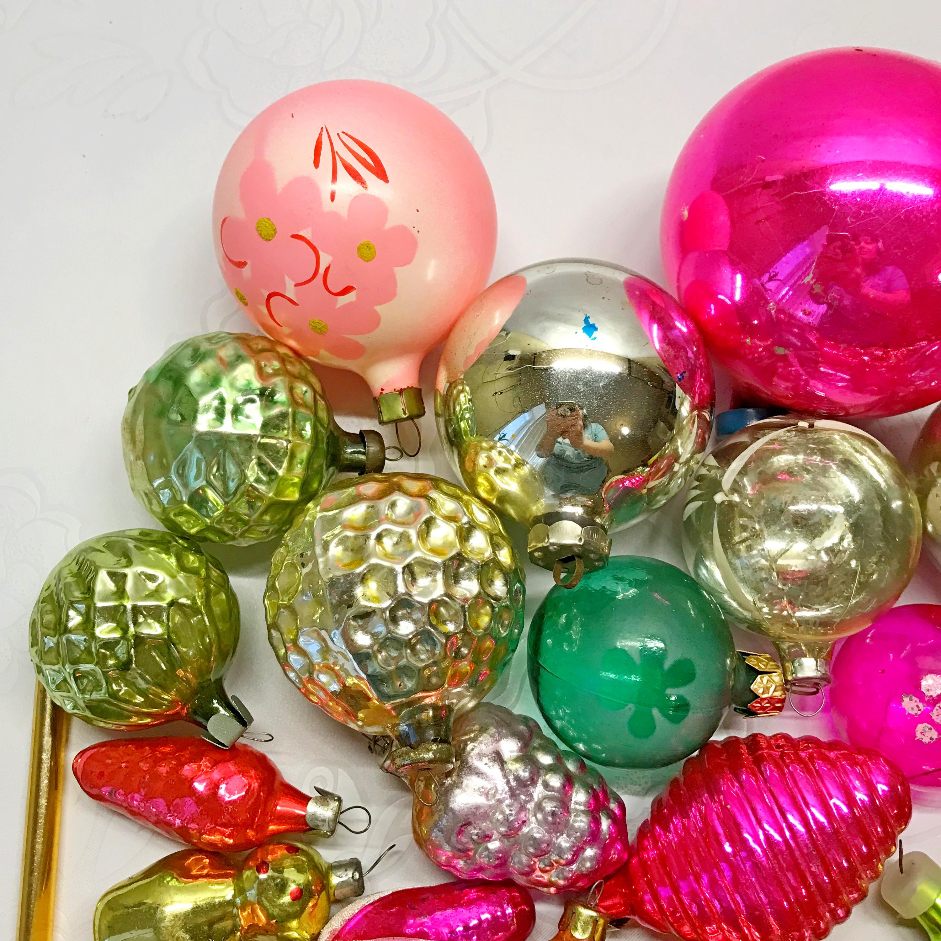 ビンテージクリスマスオーナメントセット　旧ソビエト　ポーランド ビンテージクリスマスオーナメントセット 旧ソビエト ポーランド