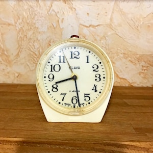 Vintage Slava Mechanical Alarm Clock USSR Made