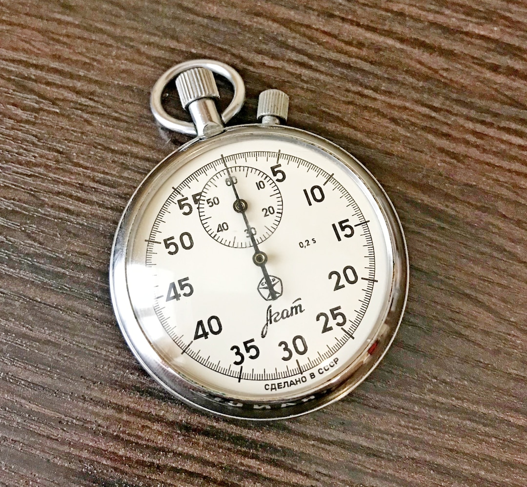 Soviet Chronometer Agat USSR Sport Stopwatch 60sec / 60min Vintage ...