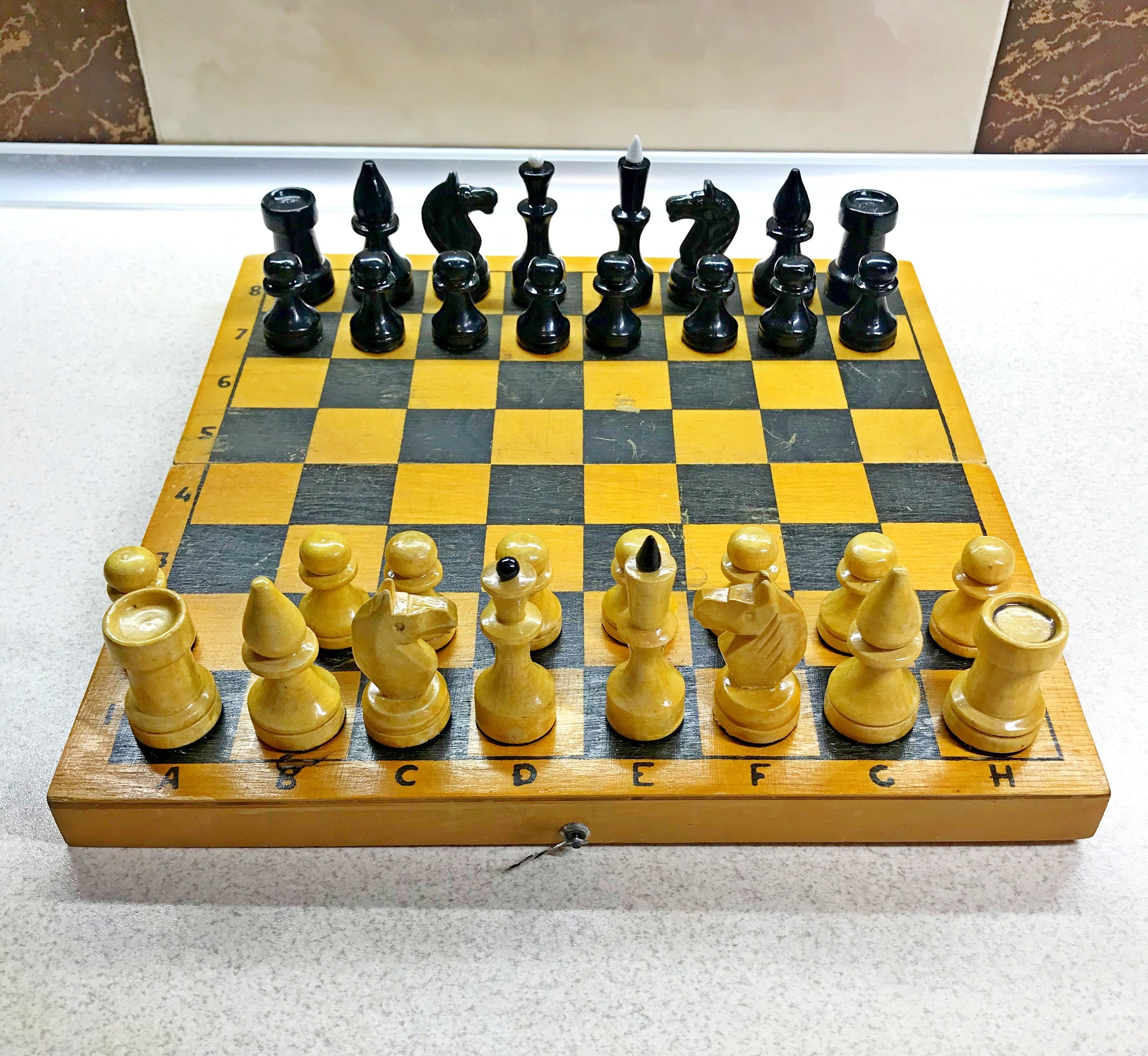 Authentic classic soviet chess set wooden USSR chess Etsy