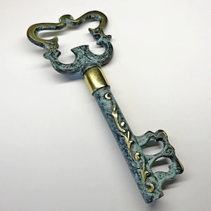 Germany vintage corkscrew key - Brass bottle opener