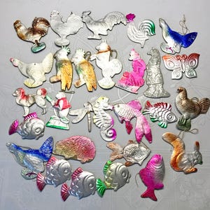 Russische Vintage Pappe Weihnachtsbaumschmuck Tiere - UdSSR Dekoration