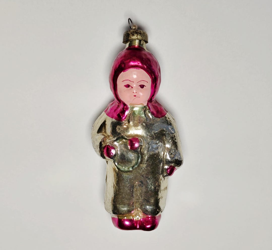 Soveit Rattle Vintage Glass Kid With a Rattle Christmas Ornament – USSR Soviet ...
