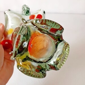 Vintage soviet glass vase Basket
* Material - glass. 
* Made in 1970s on the territory of USSR.
* Application - decorating the room.
* Weight 706 grams (0.69 lbs).
* Size 26*16 cm (7.8*3.1 inches).