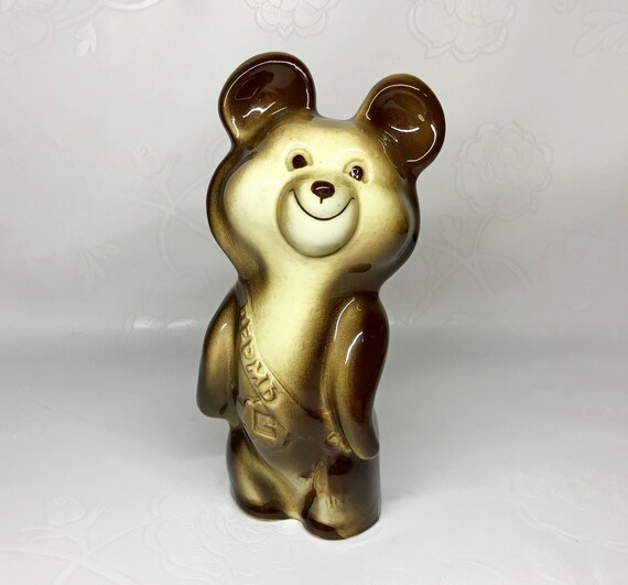 Mascotte Rare Ours Misha - JO Moscou 1980 - URSS - Vintage